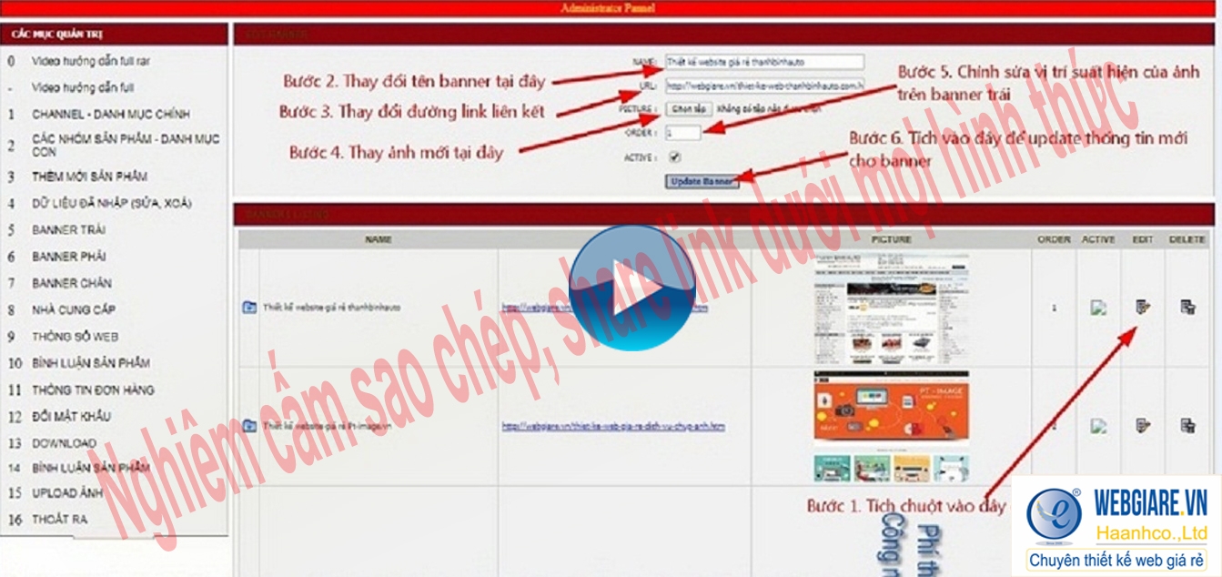 5. Banner trái: hướng dẫn chỉnh sửa