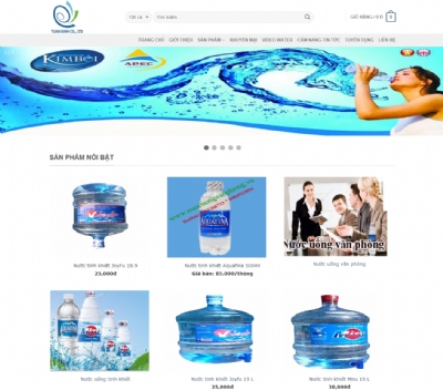 Thiết kế web giá rẻ nước uống văn phòng