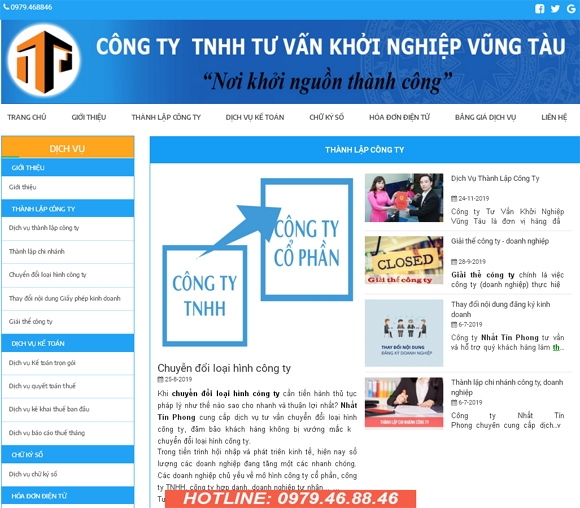 Thiết kế web giá rẻ THANHLAPCONGTY-BRT.COM