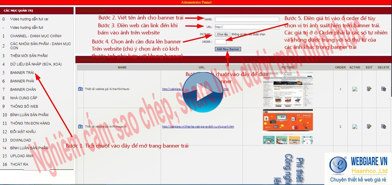 5. Banner trái: Hướng dẫn thêm mới