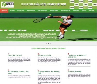 Thiết kế web giá rẻ trung tâm huấn luyện Tennis I Việt Nam
