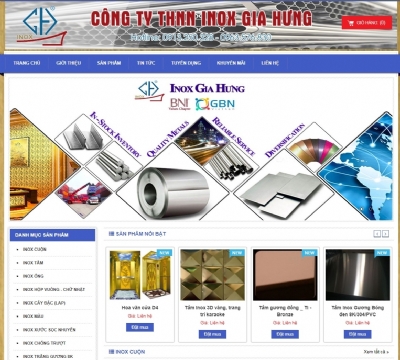 Thiết kế web giá rẻ công ty TNHH Inox Gia Hưng