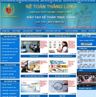 Thiết kế web giá rẻ công ty kế toán Thăng Long