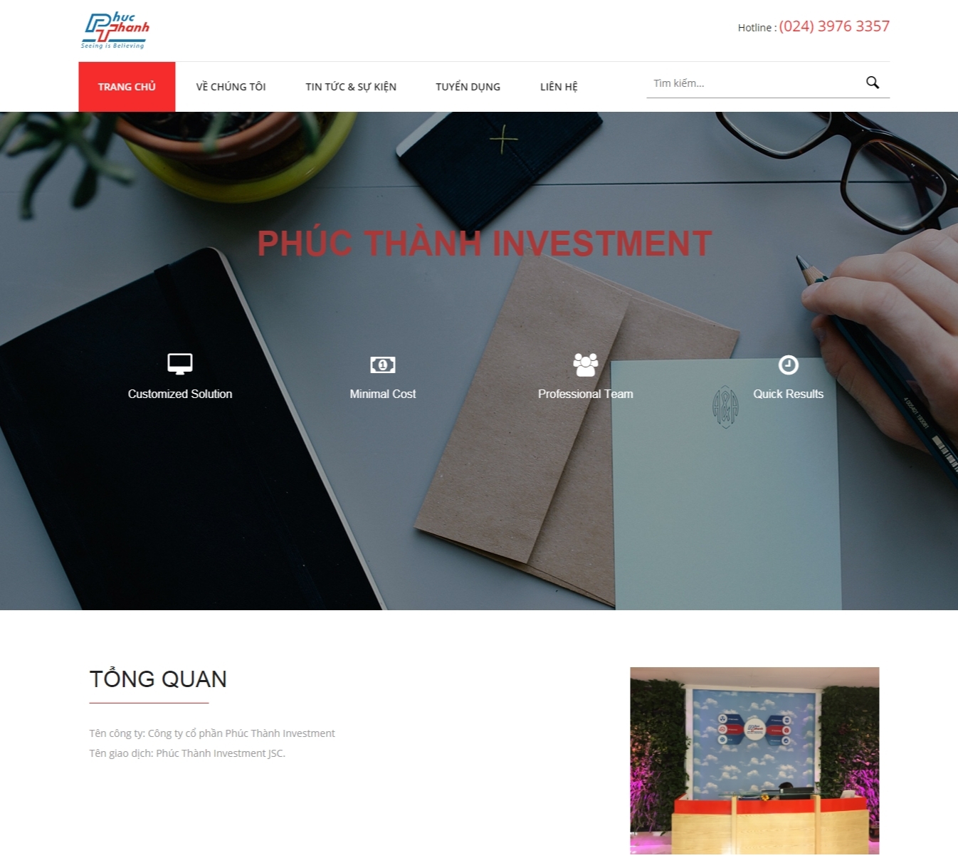 Thiết kế web giá rẻ trung tâm phân phối Phúc Thành