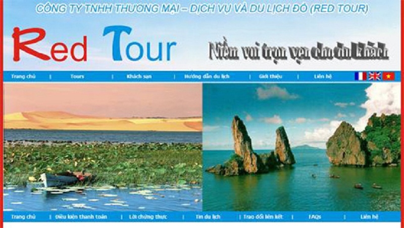 Thiết kế web giá rẻ công ty TNHH TMDV du lịch đỏ