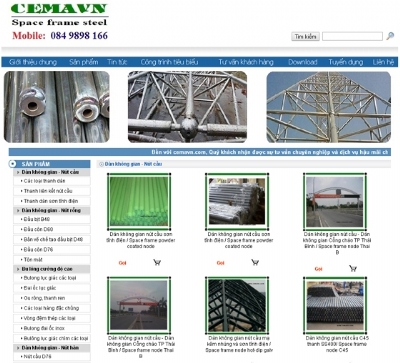Thiết kế web giá rẻ trung tâm phát triển có khí CEMA