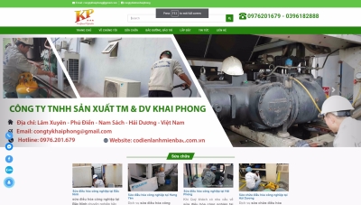 Thiết kế web giá rẻ CƠ ĐIỆN LẠNH MIỀN BẮC