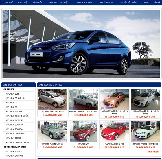 Thiết kế web giá rẻ Huyndai Hà Đông