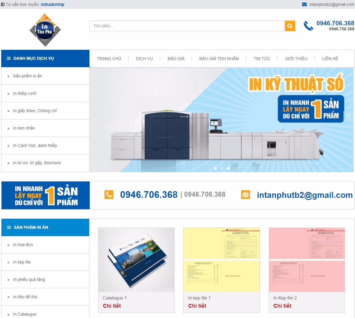 Thiết kế web giá rẻ INTHAIBINHTP.COM