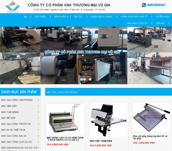 Thiết kế web giá rẻ MAYGIACONGNGANHIN.COM