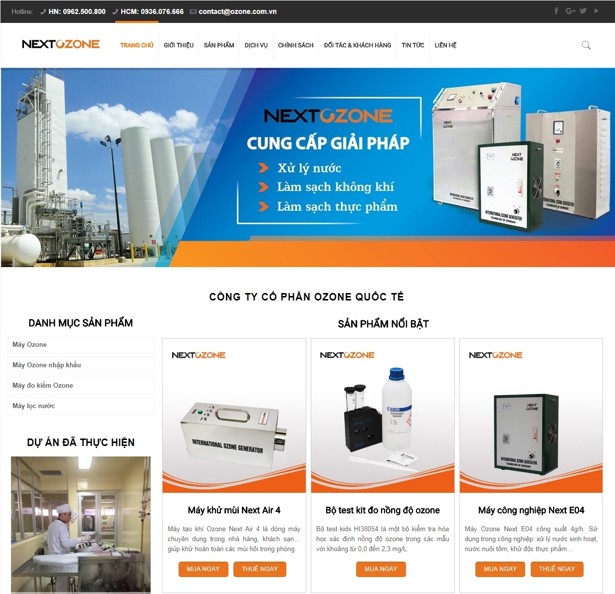 Thiết kế web giá rẻ công ty cổ phần ozone quốc tế