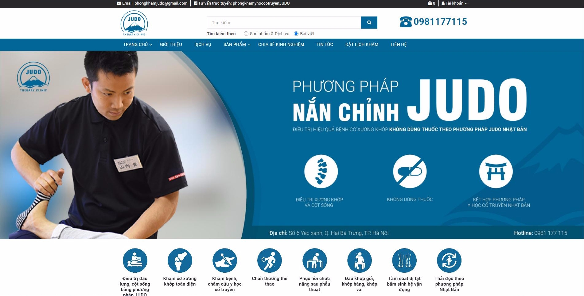 Thiết kế web giá rẻ PHONGKHAMJUDO