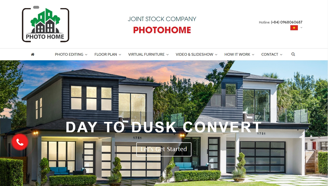 Thiết kế website giá rẻ photohome.com.vn