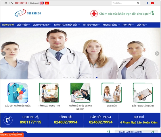 Thiết kế web giá rẻ SUCKHOE24.COM.VN