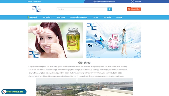 Thiết kế web giá rẻ TRANGLYPHARMA.COM