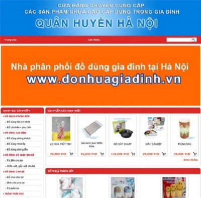 Thiết kế web giá rẻ đồ nhựa gia đình
