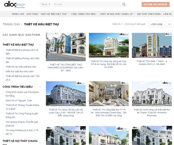 Thiết kế web giá rẻ công ty nội thất An Lộc