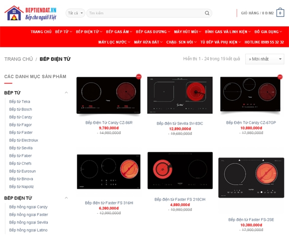 Thiết kế website giá rẻ BEPTIENDAT.VN