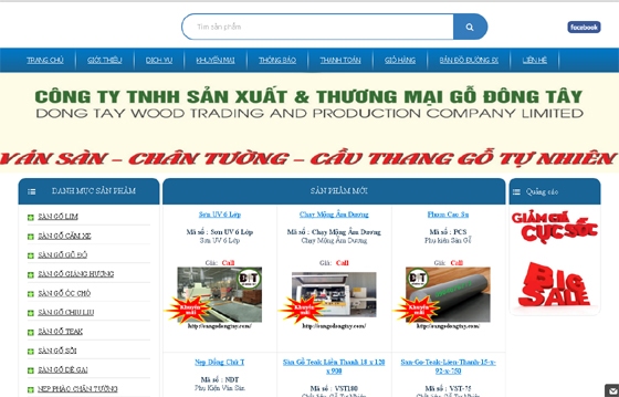 Thiết kế website SANGODONGTAY.COM