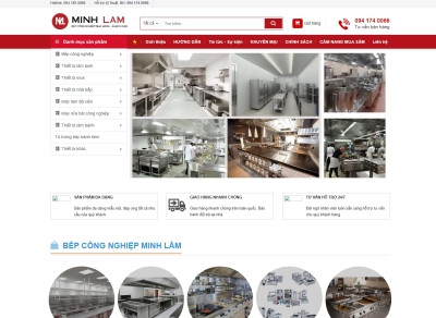 Thiết kế web giá rẻ BẾP CÔNG NGHIỆP MINH LÂM