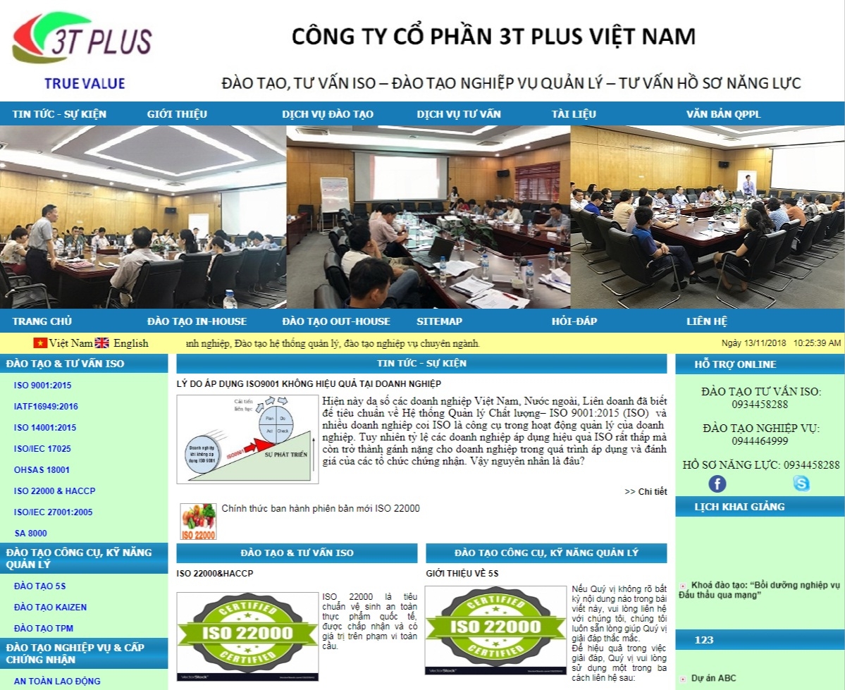 Thiết kế web giá rẻ công ty cổ phần 3T Plus