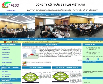 Thiết kế web giá rẻ công ty cổ phần 3T Plus