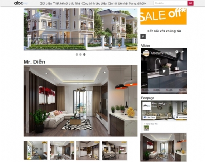 Thiết kế web giá rẻ công ty nội thất Allocdesign