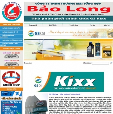 Thiết kế web giá rẻ công ty TNHH thương mại tổng hợp Bảo Long