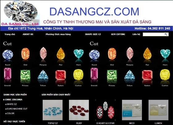 Thiết kế web giá rẻ công ty TNHH Sản Xuất Và Thương Mại Đá Sáng