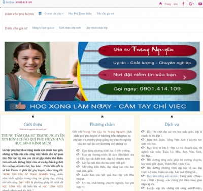 Thiết kế web giá rẻ gia sư trạng nguyên