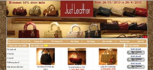 Thiết kế web giá rẻ Justleather