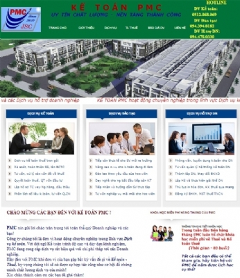 Thiết kế web giá rẻ công ty cổ phần tư vấn thuế và dịch vụ kế toán PMC