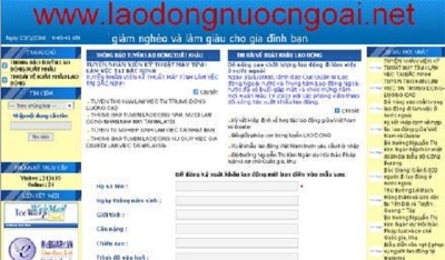 Thiết kế web giá rẻ cổng thông tin lao động nước ngoài uy tín