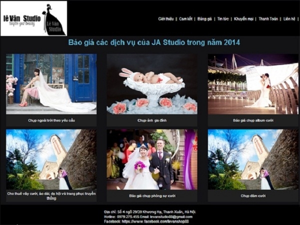 Thiết kế web giá rẻ LEVANSTUDIO