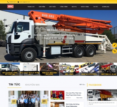 Thiết kế web giá rẻ công ty TNHH Công nghiệp MTC