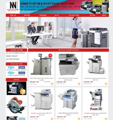Thiết kế web giá rẻ công ty CPDV Nhật Nam