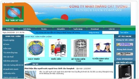 Thiết kế web giá rẻ công ty TNHH Nhật Thắng Cát Tường