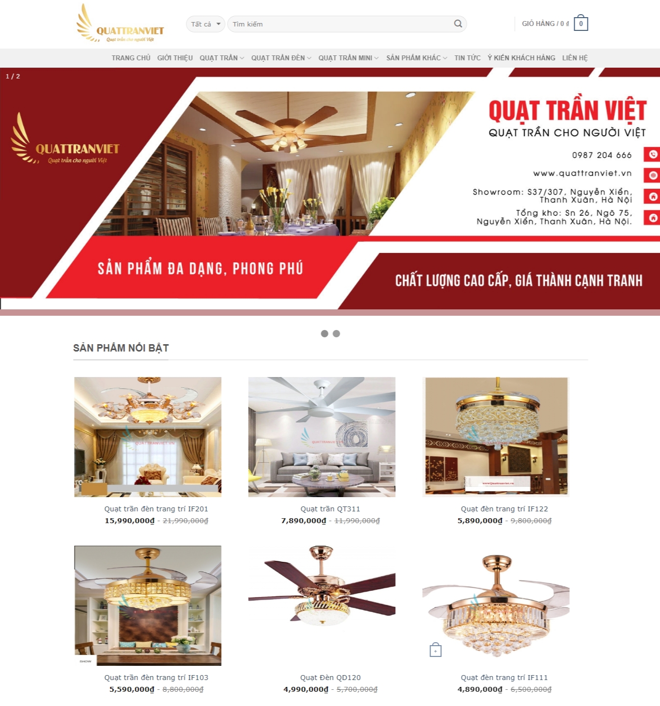 Thiết kế web giá rẻ QUATTRANVIET.VN