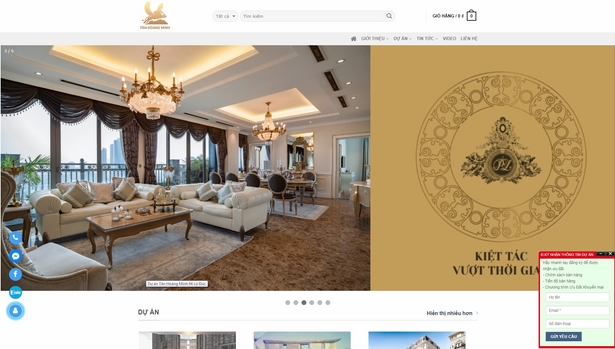 Thiết kế web giá rẻ TANHOANGMINHLANDS