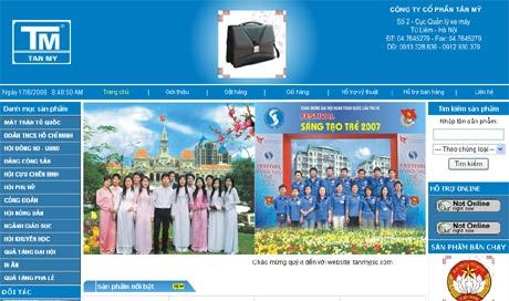 Thiết kế web giá rẻ công ty cổ phần sản xuất và thương mại Tân Mỹ