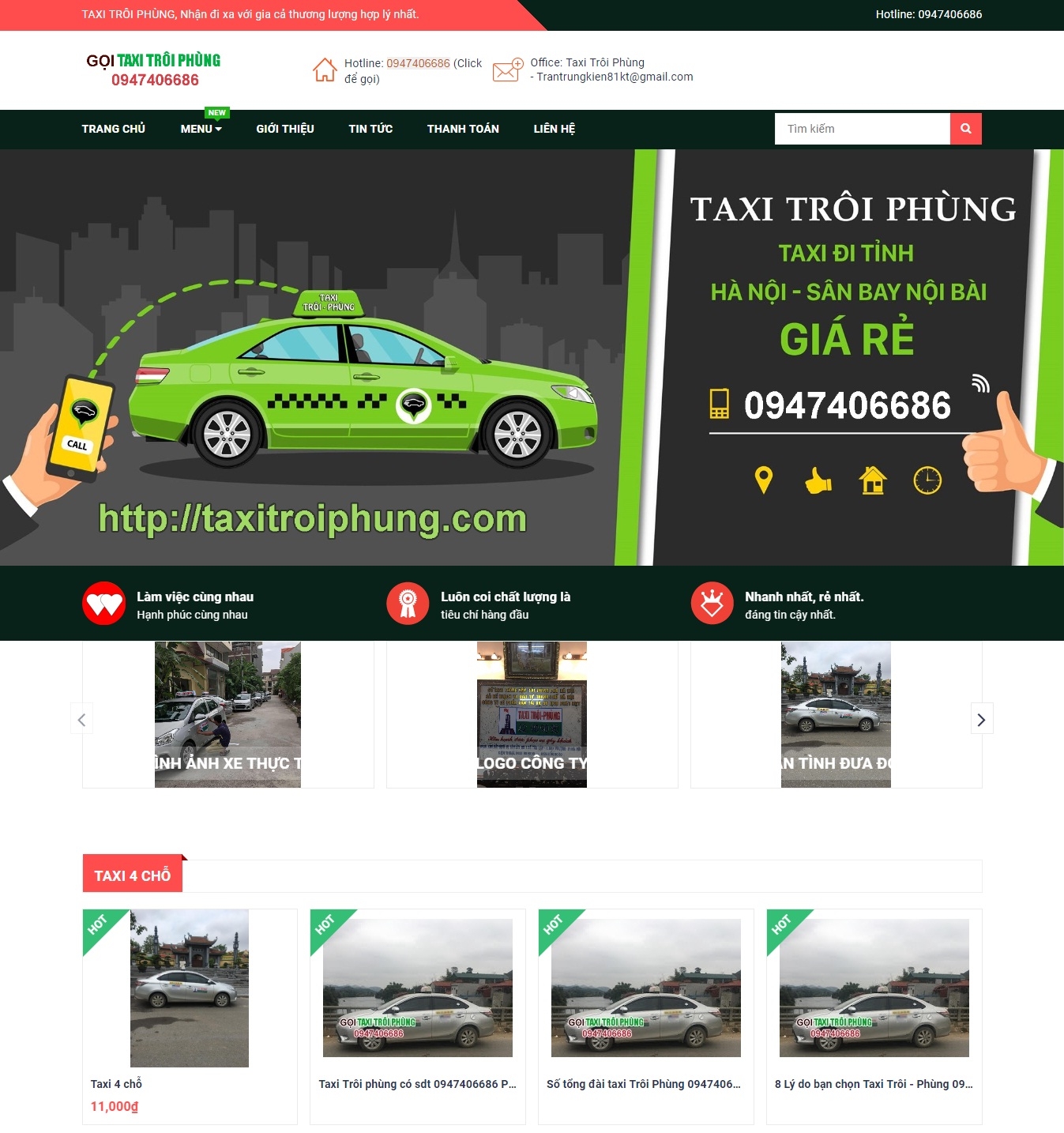 Thiết kế web giá rẻ công ty vận tải và du lịch Phát Đạt