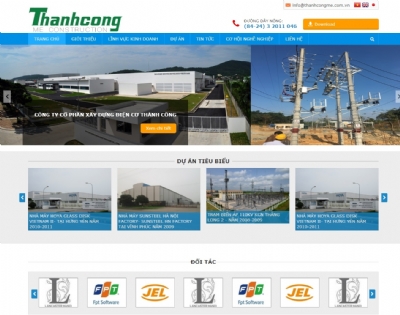 Thiết kế web giá rẻ công ty cổ phần xây dựng điện cơ Thành Công