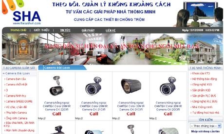 Thiết kế web giá rẻ thiết bị chống trộm Thế Anh