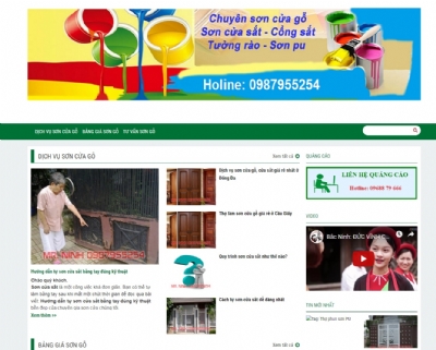 Thiết kế web giá rẻ thợ sơn cửa gỗ