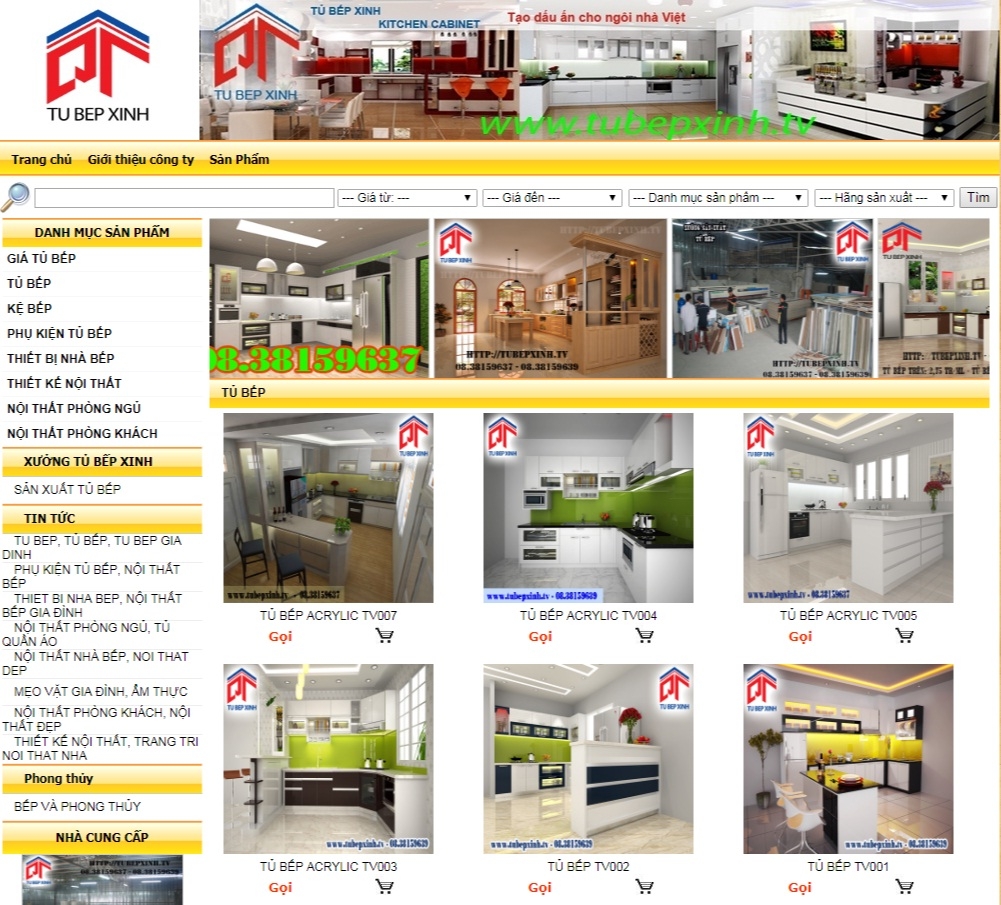 Thiết kế web giá rẻ công ty cổ phần xây dựng thương mại TTNT Quyết Tâm