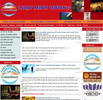 Thiết kế web giá rẻ công ty TNHH đầu tư Minh Dương