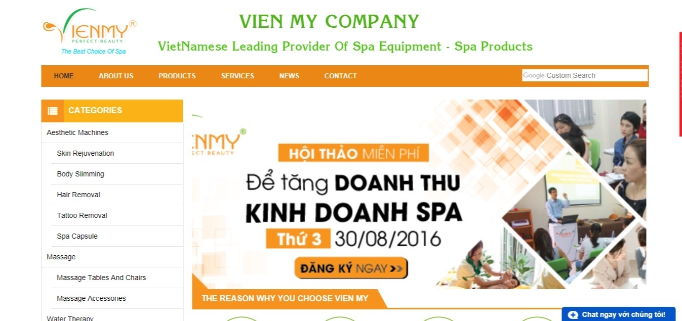 Thiết kế web giá rẻ công ty TNHH thương mại dịch vụ Viên Mỹ