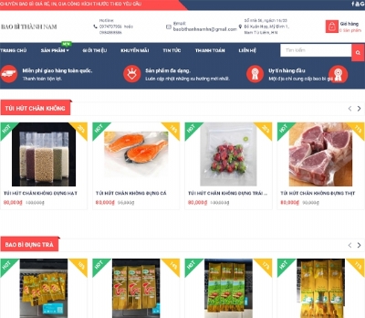 Thiết kế website BAOBITHANHNAM.COM