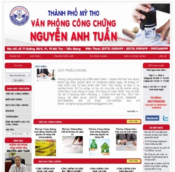Thiết kế web giá rẻ CÔNG CHỨNG NGUYỄN ANH TUẤN