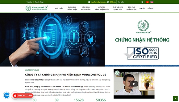 Thiết kế website giá rẻ VINACONTROLCE.VN